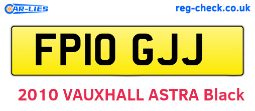 FP10GJJ are the vehicle registration plates.