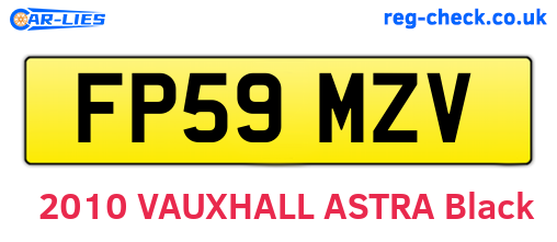 FP59MZV are the vehicle registration plates.