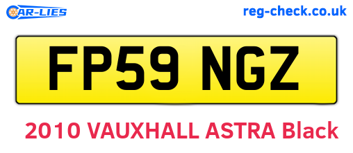 FP59NGZ are the vehicle registration plates.