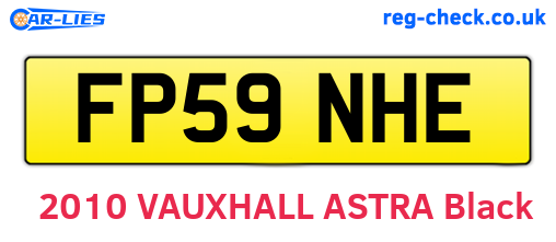 FP59NHE are the vehicle registration plates.