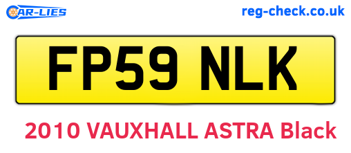 FP59NLK are the vehicle registration plates.
