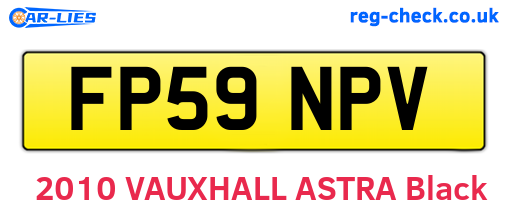 FP59NPV are the vehicle registration plates.