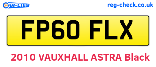 FP60FLX are the vehicle registration plates.
