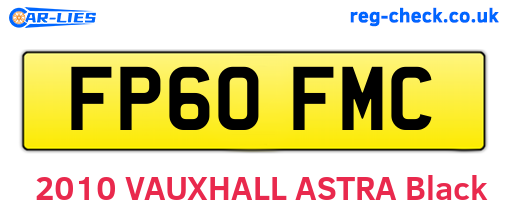 FP60FMC are the vehicle registration plates.