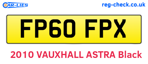 FP60FPX are the vehicle registration plates.