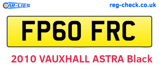 FP60FRC are the vehicle registration plates.