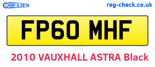 FP60MHF are the vehicle registration plates.