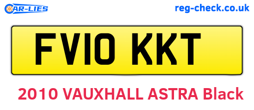 FV10KKT are the vehicle registration plates.