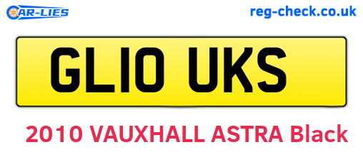 GL10UKS are the vehicle registration plates.