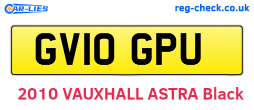 GV10GPU are the vehicle registration plates.