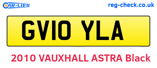GV10YLA are the vehicle registration plates.
