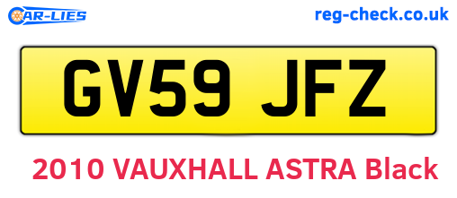 GV59JFZ are the vehicle registration plates.