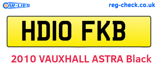 HD10FKB are the vehicle registration plates.