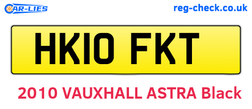 HK10FKT are the vehicle registration plates.