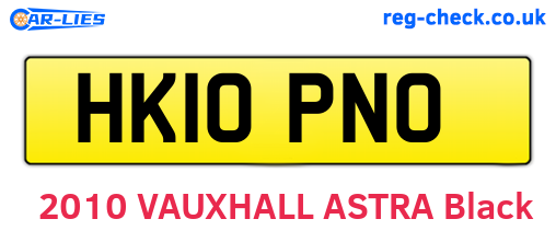 HK10PNO are the vehicle registration plates.