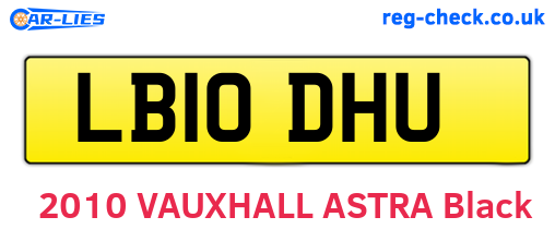 LB10DHU are the vehicle registration plates.