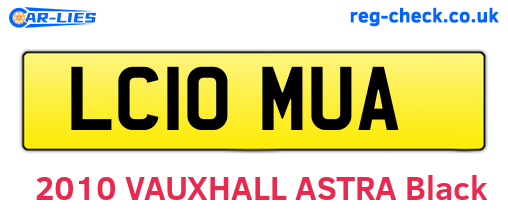 LC10MUA are the vehicle registration plates.