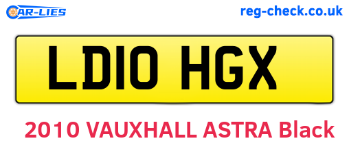 LD10HGX are the vehicle registration plates.
