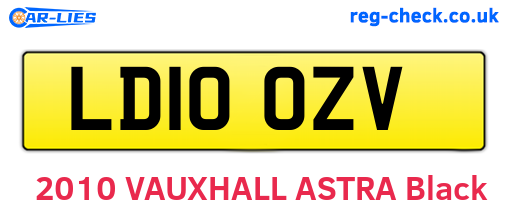 LD10OZV are the vehicle registration plates.