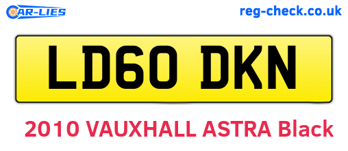 LD60DKN are the vehicle registration plates.