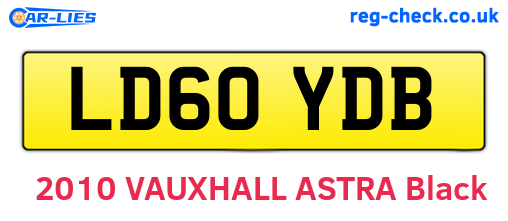 LD60YDB are the vehicle registration plates.
