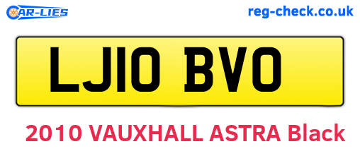 LJ10BVO are the vehicle registration plates.