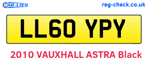 LL60YPY are the vehicle registration plates.