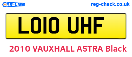 LO10UHF are the vehicle registration plates.