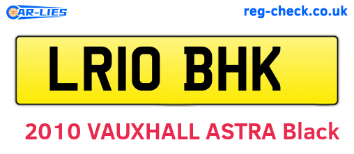 LR10BHK are the vehicle registration plates.