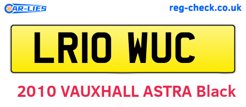 LR10WUC are the vehicle registration plates.