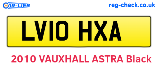 LV10HXA are the vehicle registration plates.