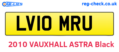 LV10MRU are the vehicle registration plates.