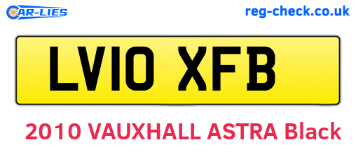 LV10XFB are the vehicle registration plates.