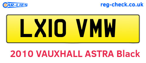 LX10VMW are the vehicle registration plates.