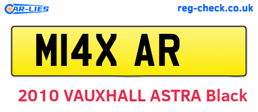 M14XAR are the vehicle registration plates.