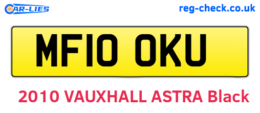 MF10OKU are the vehicle registration plates.
