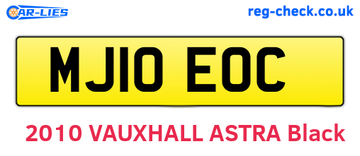 MJ10EOC are the vehicle registration plates.