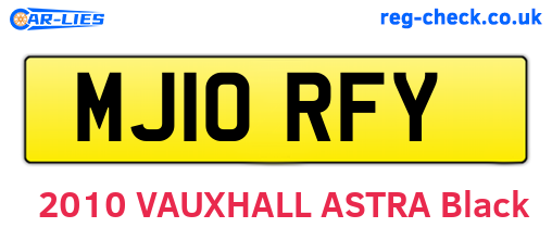 MJ10RFY are the vehicle registration plates.
