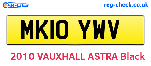 MK10YWV are the vehicle registration plates.