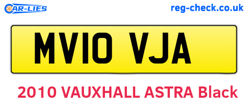 MV10VJA are the vehicle registration plates.
