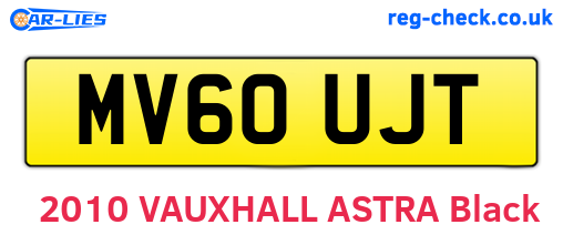 MV60UJT are the vehicle registration plates.