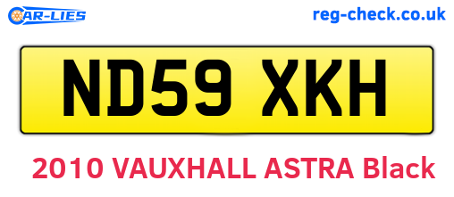 ND59XKH are the vehicle registration plates.