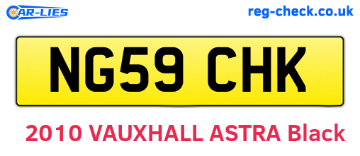 NG59CHK are the vehicle registration plates.