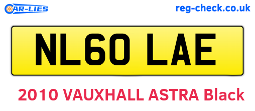 NL60LAE are the vehicle registration plates.