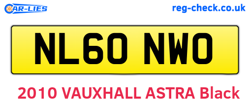 NL60NWO are the vehicle registration plates.