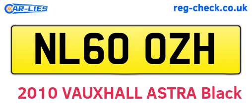 NL60OZH are the vehicle registration plates.