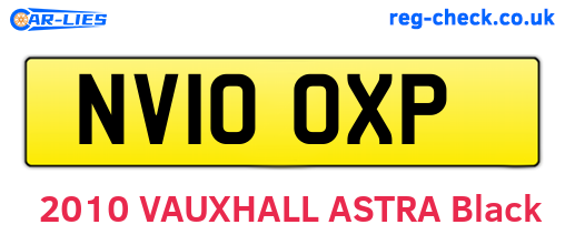 NV10OXP are the vehicle registration plates.
