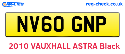 NV60GNP are the vehicle registration plates.