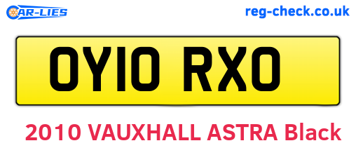 OY10RXO are the vehicle registration plates.