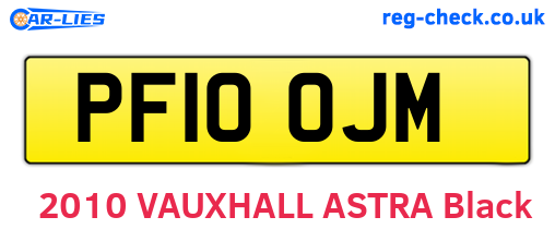 PF10OJM are the vehicle registration plates.